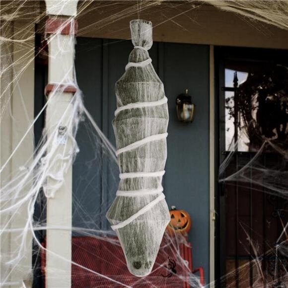Halloween Decorations Hanging Cocoon Corpse,72 Inch Scary Hanging Cocoon Corpse - Picture 5 of 8